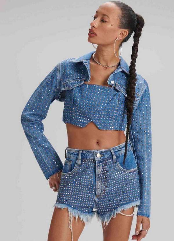 My Favorite - Jaqueta Jeans Cropped Shine 00004