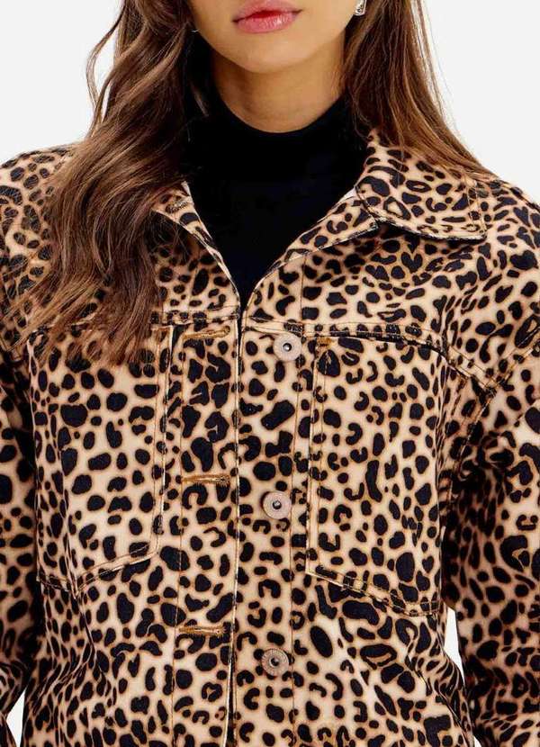 My Favorite - Jaqueta Sarja Trucker Animal Print A2457 3