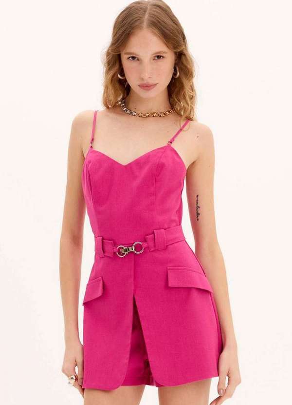 My Favorite - Macacão Curto de Alça Cinto A1580 2