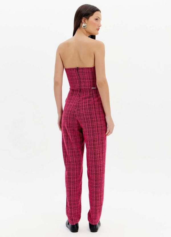 My Favorite - Macacão Longo sem Alças Tweed A2413 3