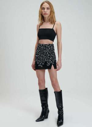 Saia Curta com Fenda My Favorite A0003 My Favorite