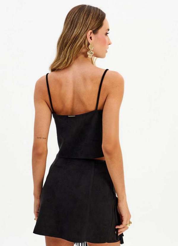 My Favorite - Saia Curta com Franjas Camurça A0003 4