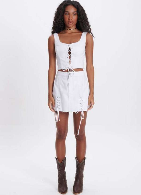 My Favorite - Saia Curta Sarja com Ilhós A0002 1