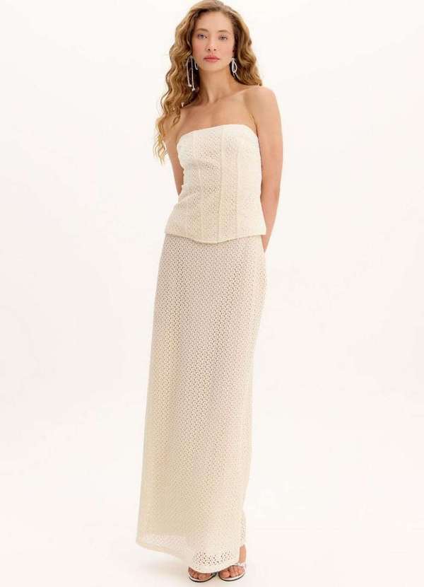 My Favorite - Saia Longa Cintura Alta Renda A2099 1