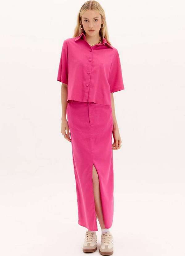 My Favorite - Saia Midi Alfaiataria Fenda A1580