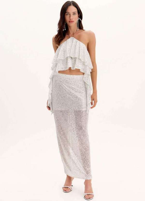 My Favorite - Saia Midi Cintura Alta Paetês A1766 2