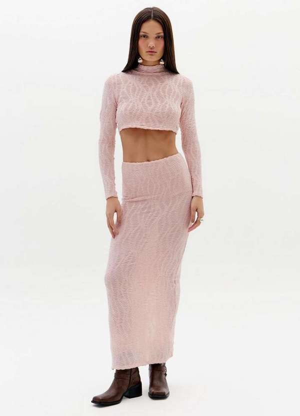 My Favorite - Saia Midi Reta Texturizada A2075