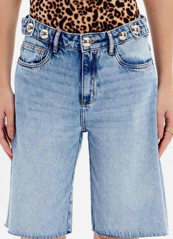 My Favorite - Bermuda Jeans Alongada High A0004 2