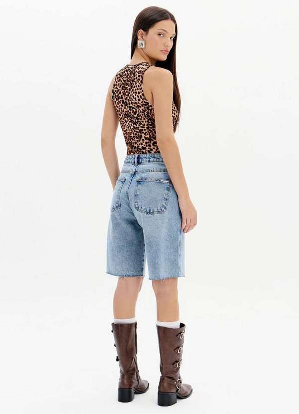 My Favorite - Bermuda Jeans Alongada High A0004 3