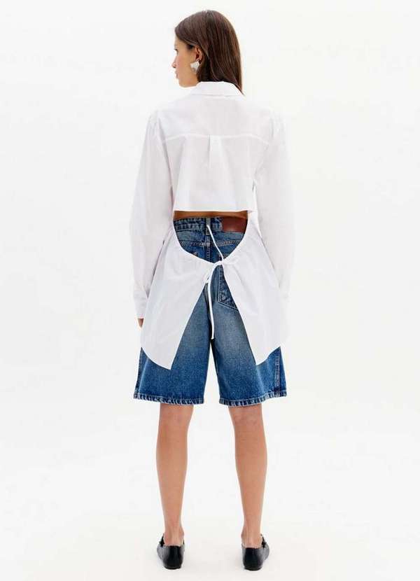 My Favorite - Bermuda Jeans Cintura Alta com Bolsos A0004 4