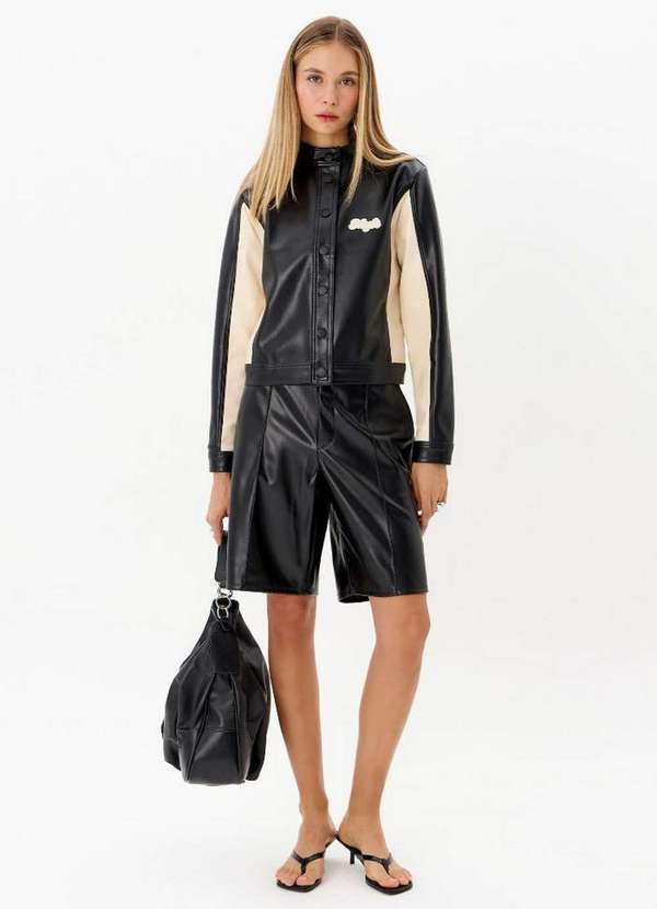 My Favorite - Bermuda Pu Cintura Alta A0003