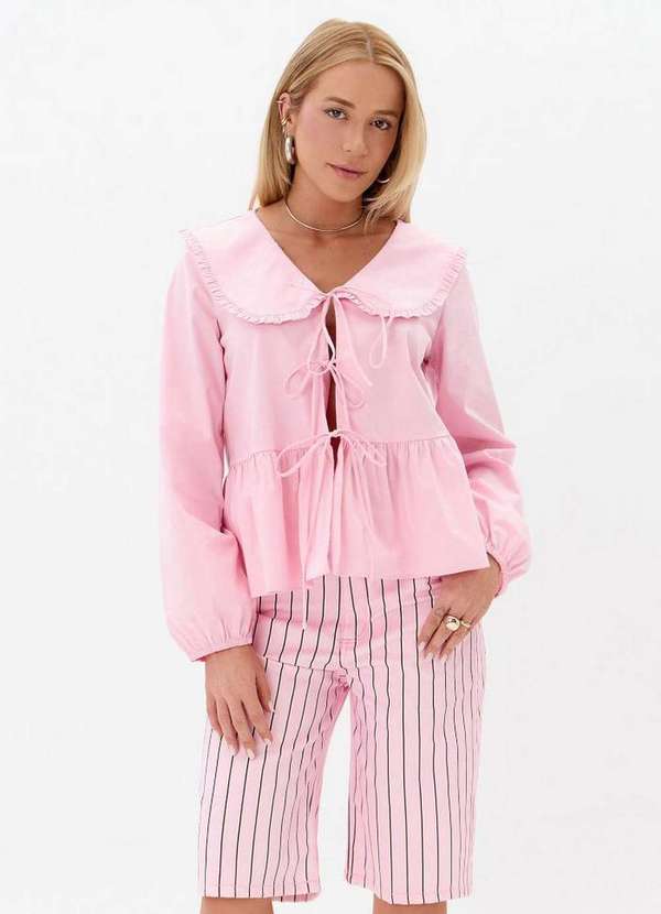 My Favorite - Bermuda Sarja Cintura Alta Listrado A2997