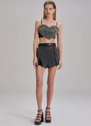 Short Alfaiataria Blusa Para Usar Com Short Cintura Alta My