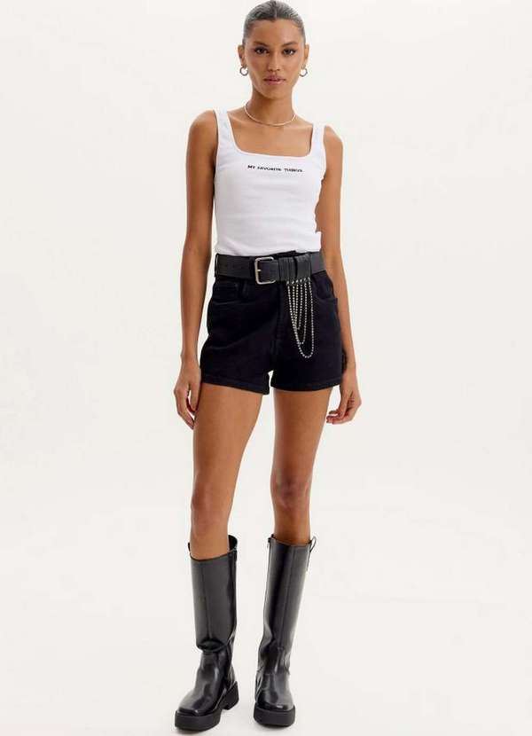 My Favorite - Short Comfort Jeans com Cinto A0003