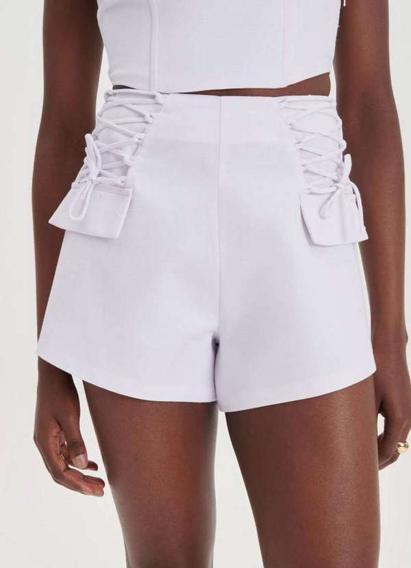 My Favorite - Short Evasê com Lace Up Lateral A0002 2