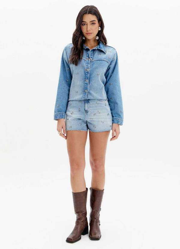 My Favorite - Short Jeans Grandfather com Laços A0004