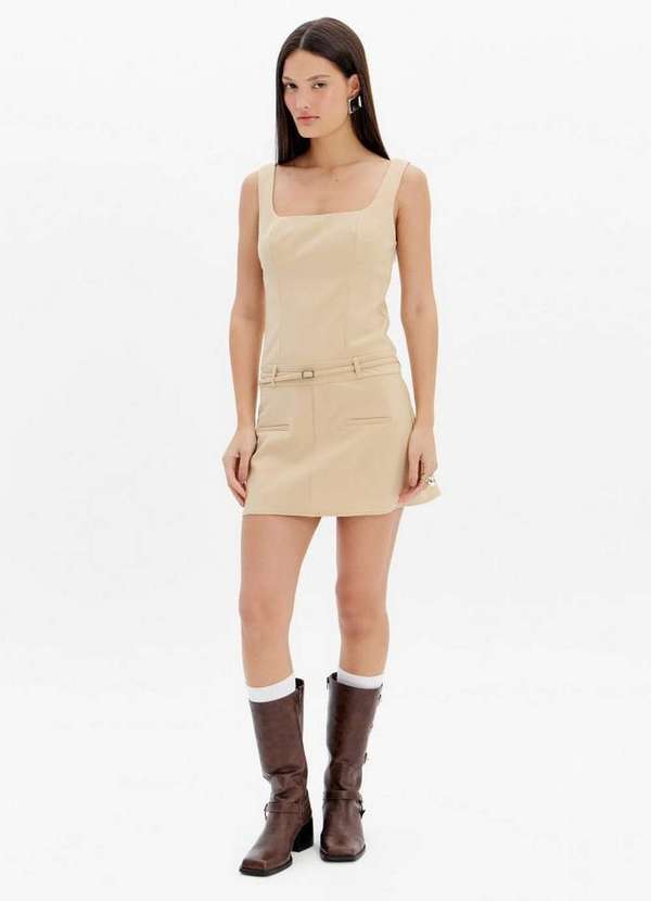 My Favorite - Vestido Curto Alfaiataria com Cinto A2330