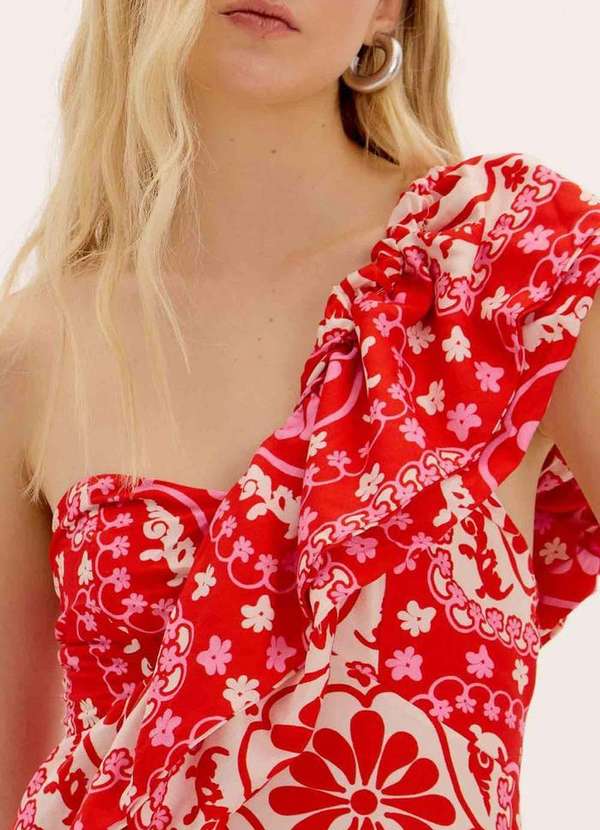 My Favorite - Vestido Curto Babado Estampado A1842 2