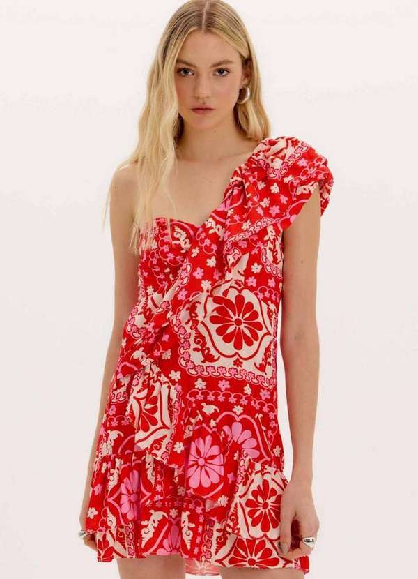 My Favorite - Vestido Curto Babado Estampado A1842 3