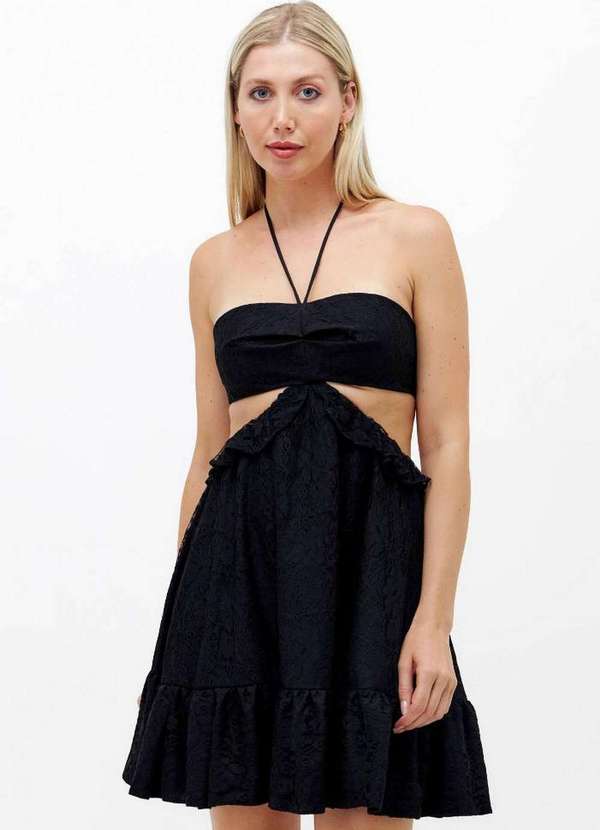 My Favorite - Vestido Curto com Cut Out Babados A0003 3