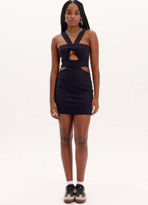 My Favorite - Vestido Curto com Recortes A0003