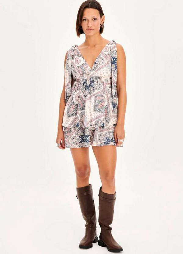 My Favorite - Vestido Curto Estampado com Babados A1107 4