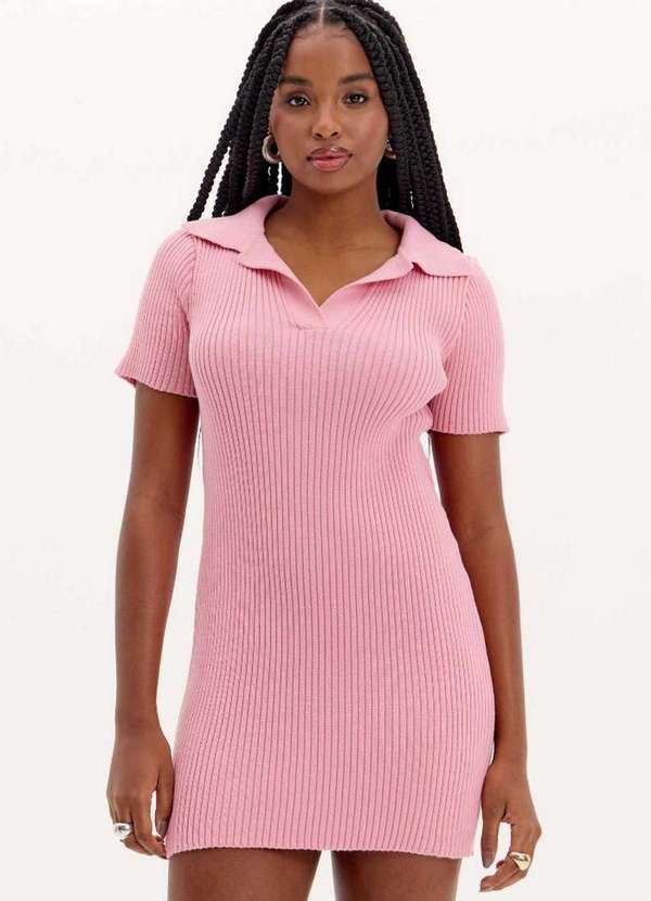 Vestido Curto Vestido Gola Polo Feminino Vestido Infantil Feminino