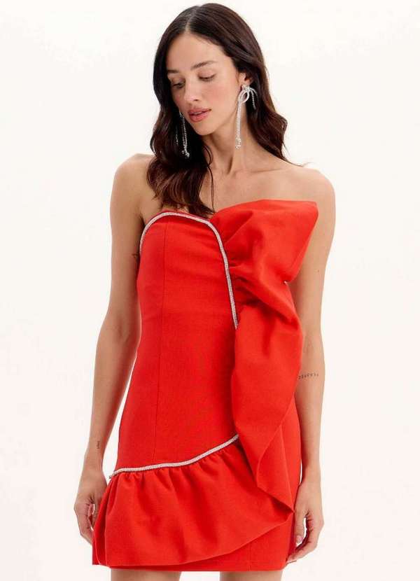 My Favorite - Vestido Curto sem Alças com Babado A1875 3