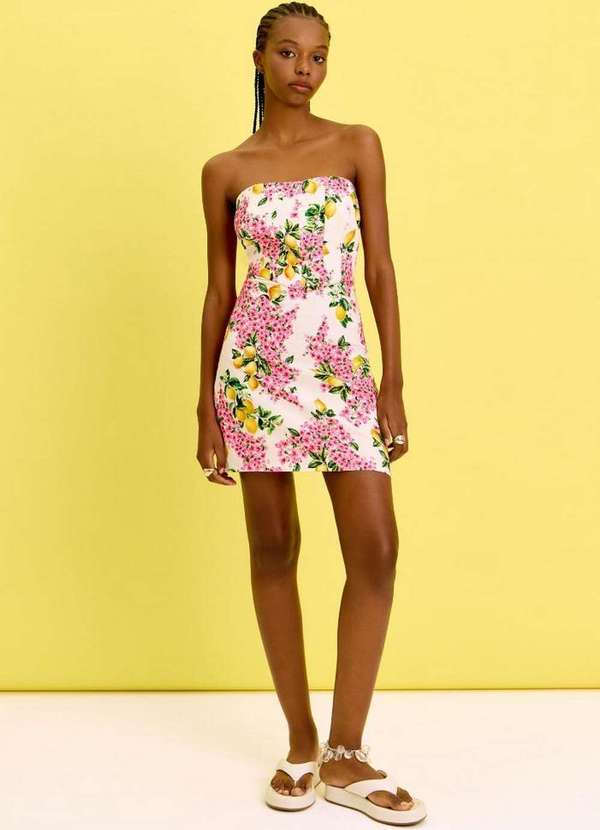 My Favorite - Vestido Curto sem Alças Estampado A2056 1