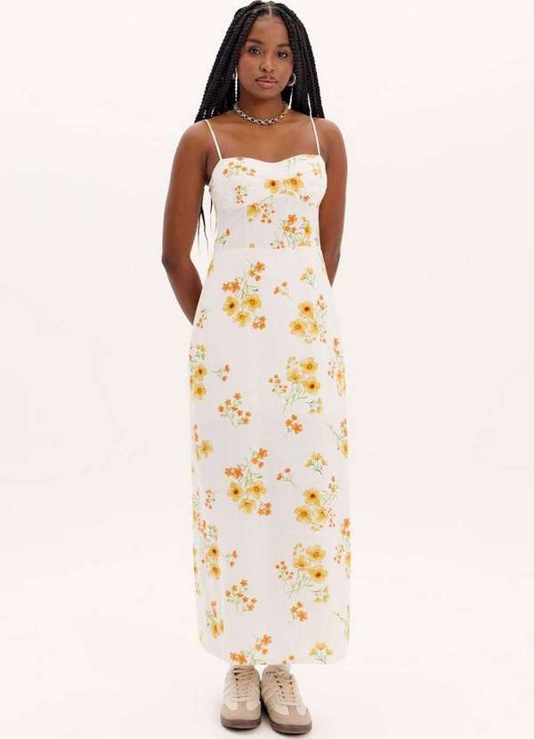 My Favorite - Vestido Midi Alças Estampado A1859