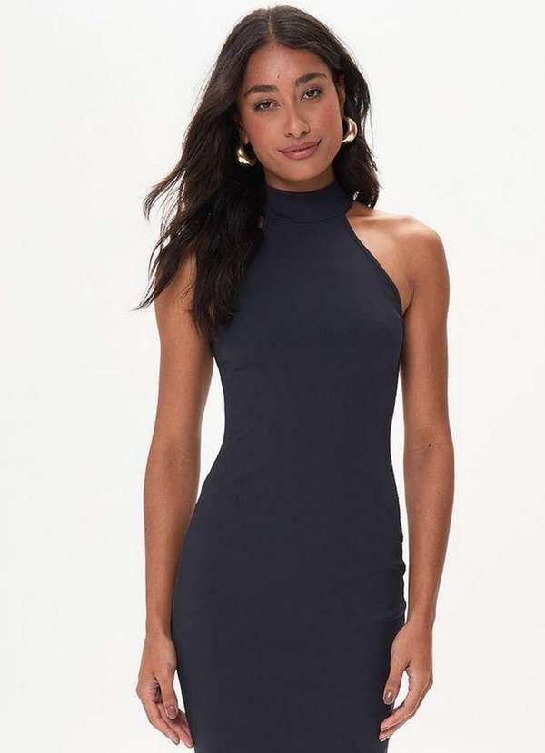 My Favorite - Vestido Midi Canelado Gola Alta A0003