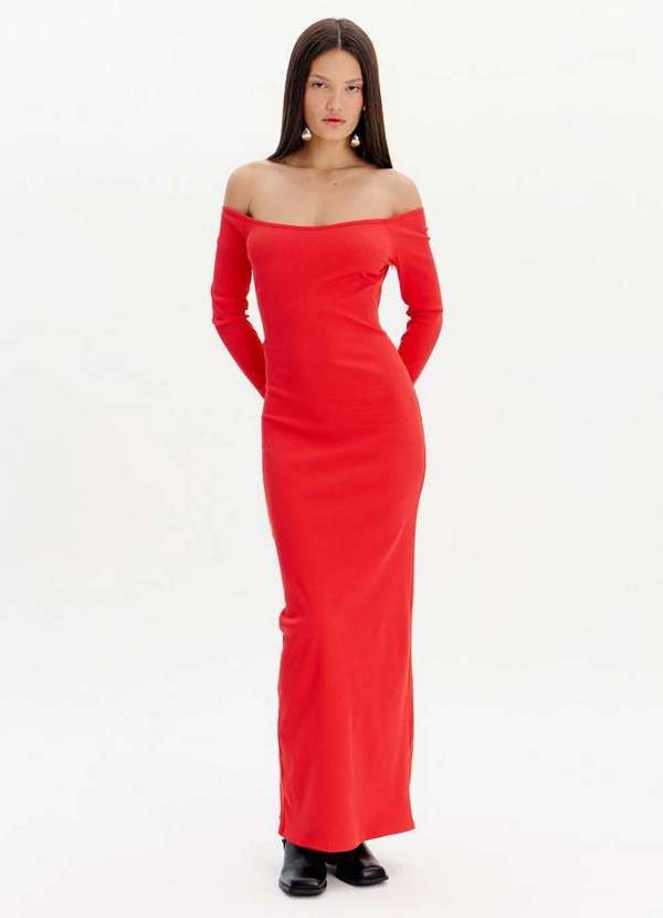 My Favorite - Vestido Midi Ombro a Ombro A2244