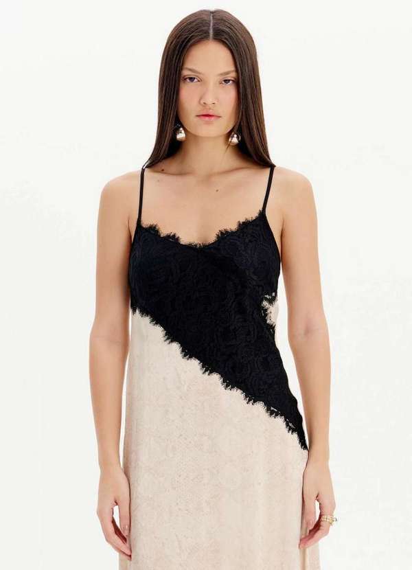 My Favorite - Vestido Midi Slip com Renda My Favorite A2552 2