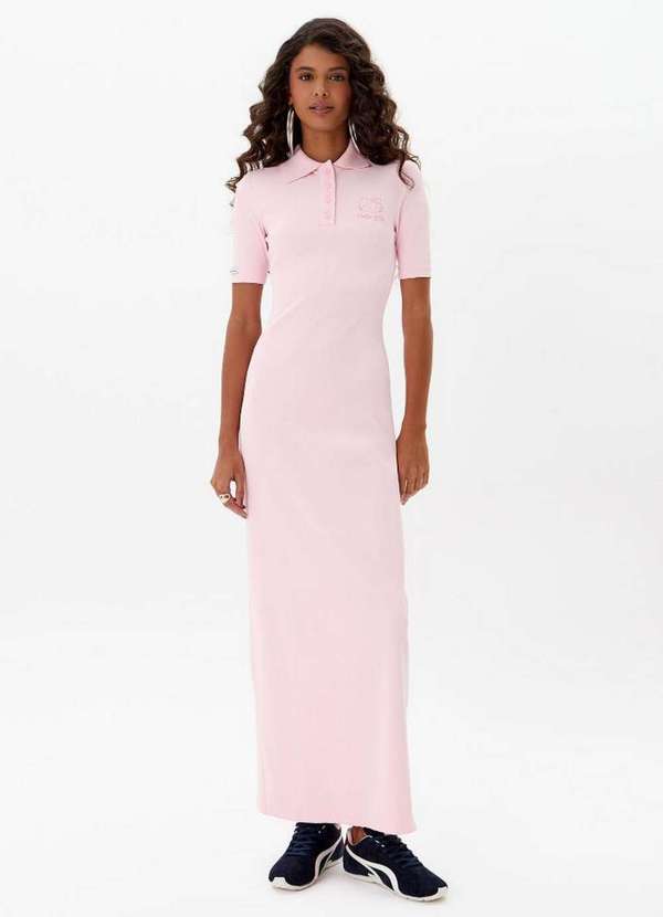 My Favorite - Vestido Super Midi Canelado Gola Polo Hello Kitty A2468