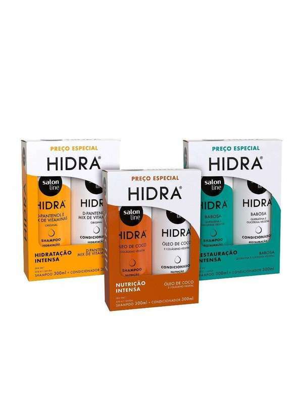 Hidra - Cronograma Capilar Hidra Babosa, Original e Coco Salon Line
