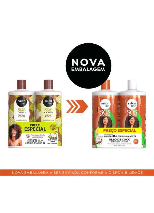 Salon Line - Kit para Cacheadas com Sos Cachos Coco Salon Line