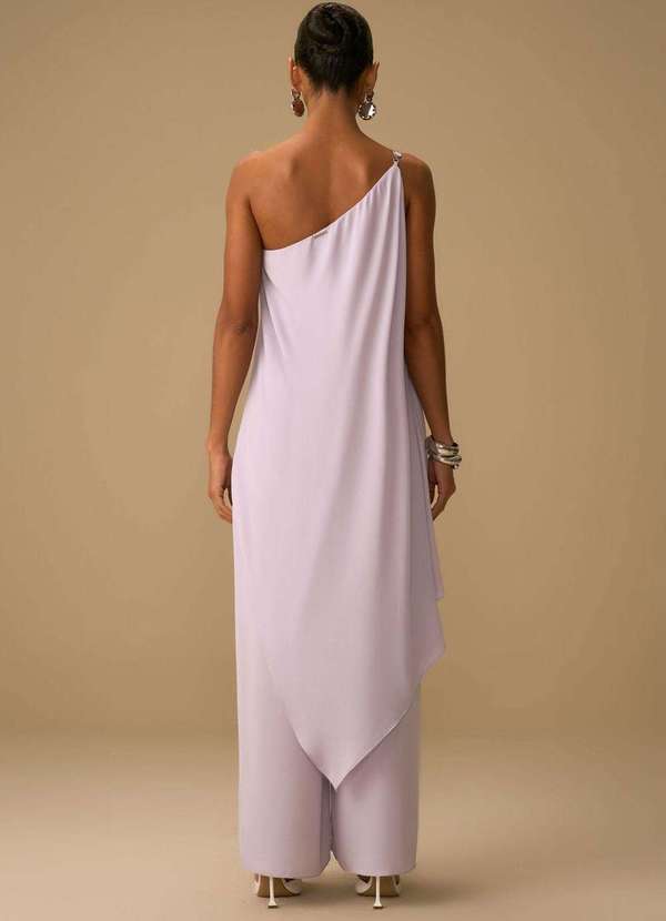 Maria.valentina - Blusa Maria.Valentina Solta um Ombro Só sem Alça Alongada Lilas Rosa 4