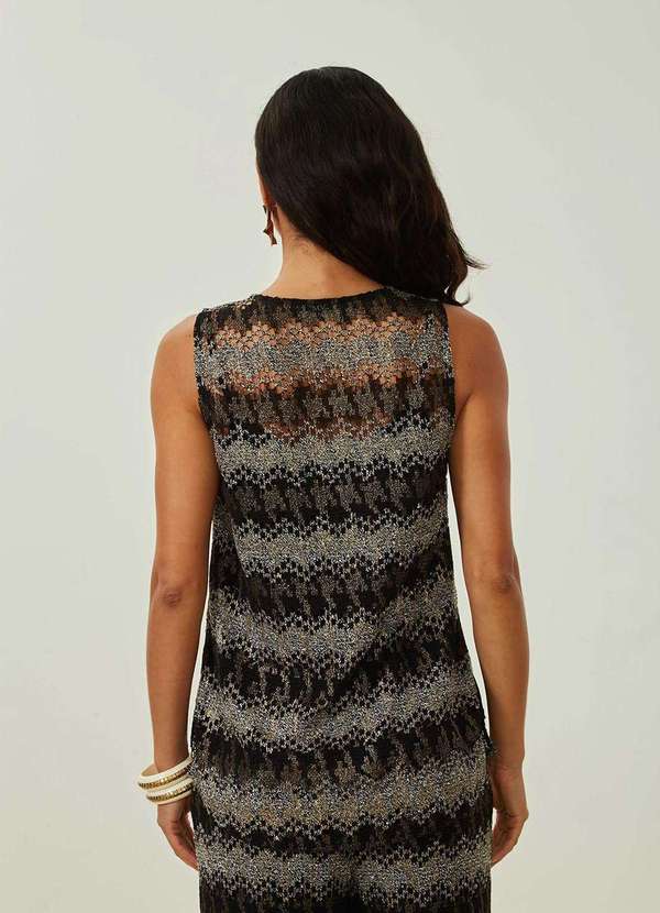 Maria.valentina - Regata Maria.Valentina Solta Decote Careca Alongada Preto Preto 2