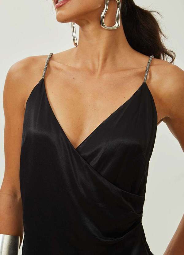 Maria.valentina - Regata Maria.Valentina Solta Decote V Padrão Preto Preto 3