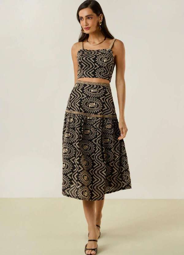 Maria.valentina - Top Maria.Valentina Decote Quadrado Alça Larga Preto Preto 4