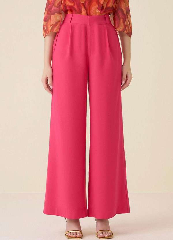 Maria.valentina - Calça Maria.Valentina Alfaiataria Cós Intermediário com Recorte R Rosa 2