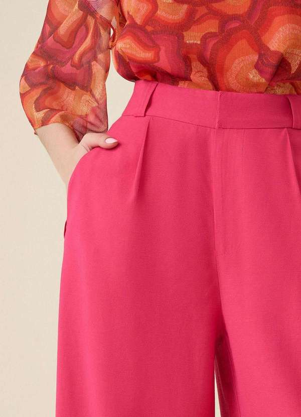 Maria.valentina - Calça Maria.Valentina Alfaiataria Cós Intermediário com Recorte R Rosa 3