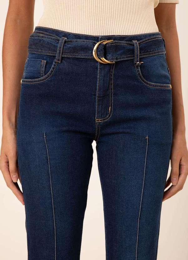 Maria.valentina - Calça Maria.Valentina Boot Cut Alta Azul Azul 3