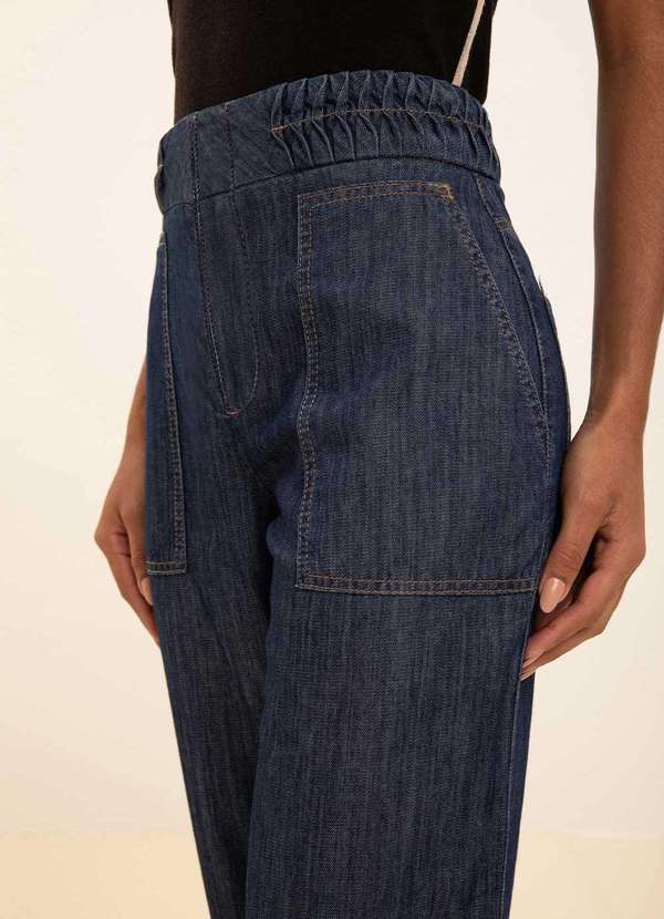 Maria.valentina - Calça Maria.Valentina Cenoura Alta Azul Azul