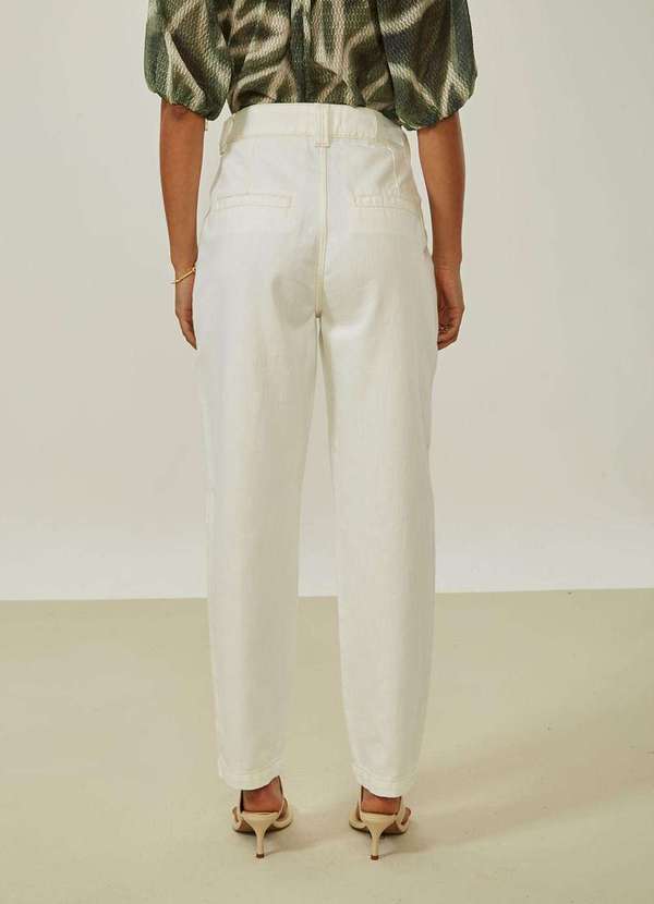 Maria.valentina - Calça Maria.Valentina Cenoura Alta Bege Bege 3