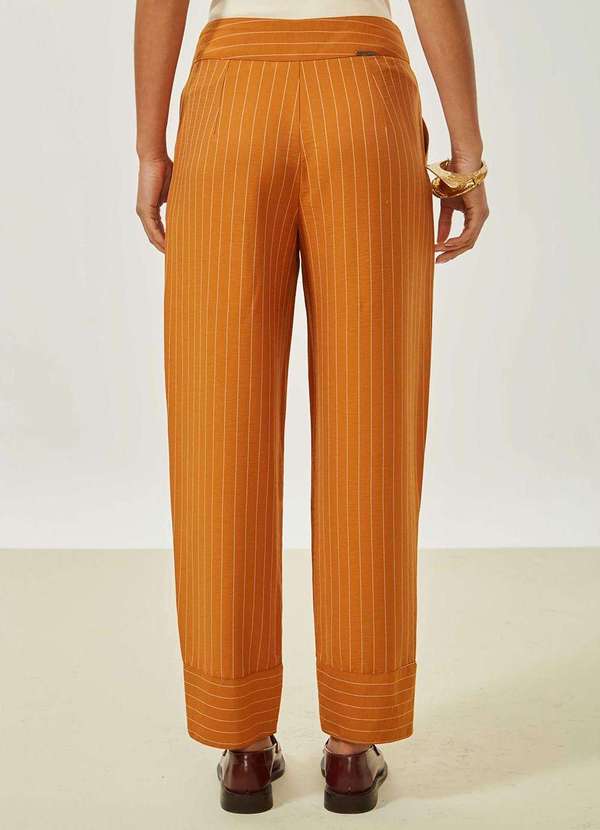 Maria.valentina - Calça Maria.Valentina Cenoura Alta Marrom Marrom 4