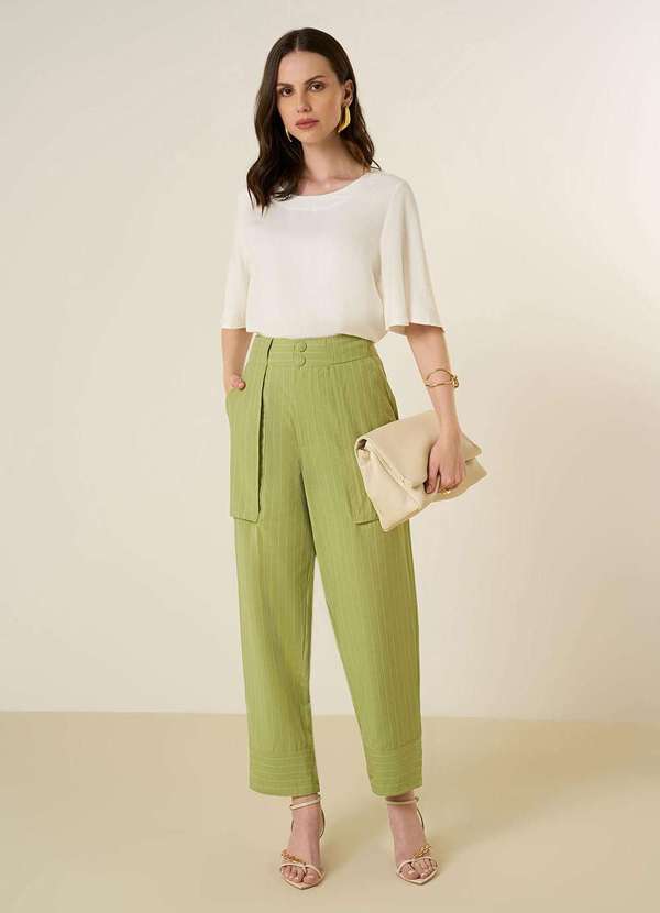 Maria.valentina - Calça Maria.Valentina Cenoura Alta Verde Verde