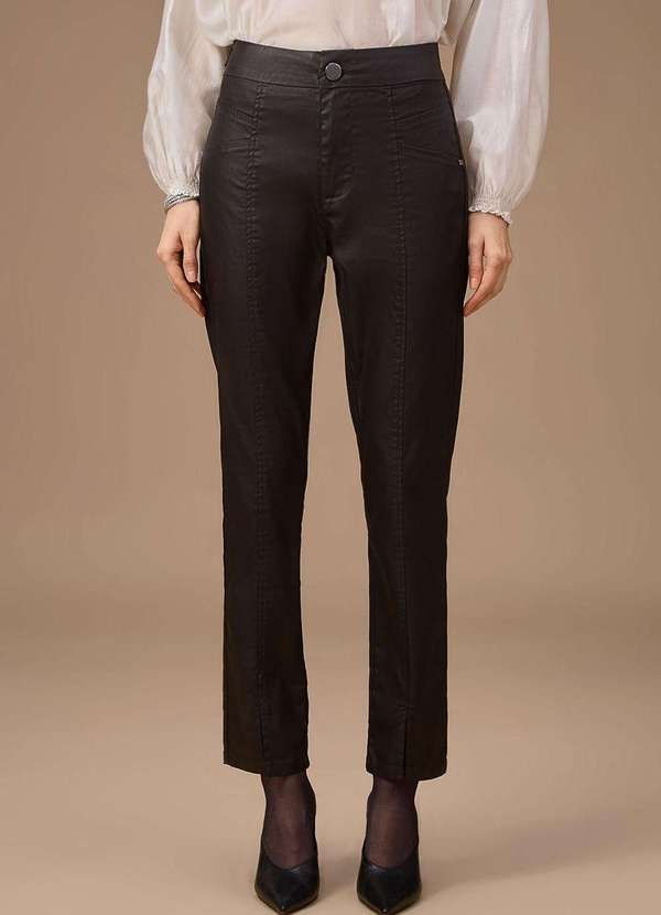 Maria.valentina - Calça Maria.Valentina Cigarrete Alta Preto Preto 2