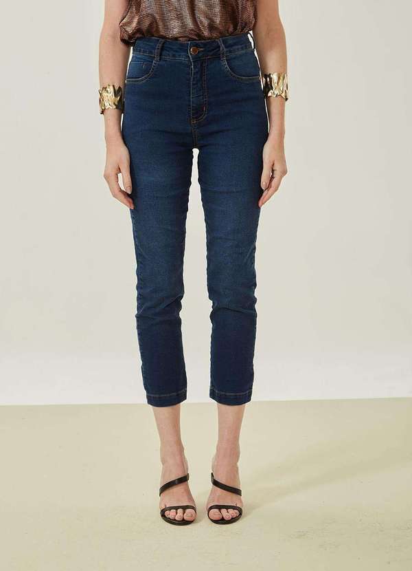 Maria.valentina - Calça Maria.Valentina Cigarrete Alta Azul Azul 2