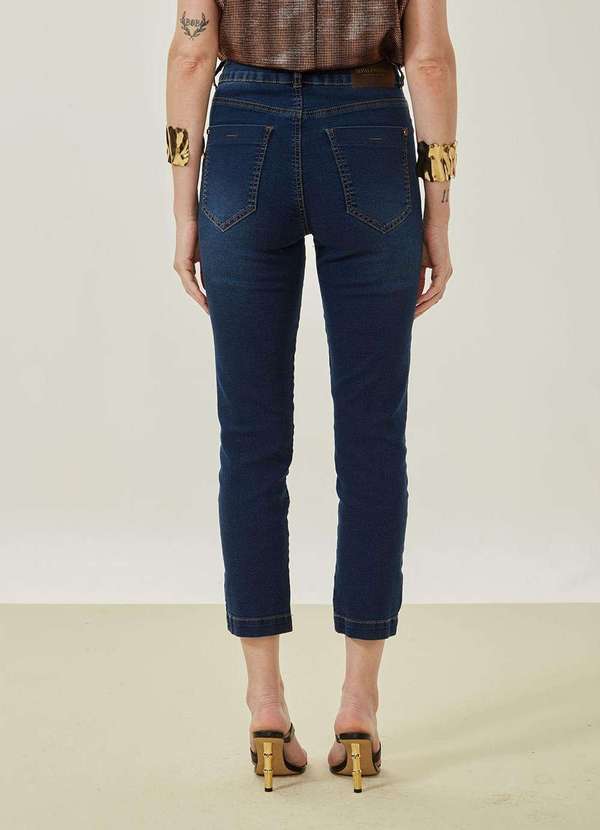 Maria.valentina - Calça Maria.Valentina Cigarrete Alta Azul Azul 3